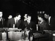 Aspect din timpul vizitei conducătorilor de partid şi de stat în regiunea Galaţi (Uzina „Progresul” Brăila)