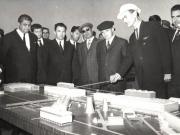 Aspect din timpul vizitei conducătorilor de partid şi de stat în regiunea Galaţi (Combinatul Siderurgic Galaţi)