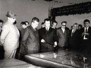 Aspect din timpul vizitei conducătorilor de partid şi de stat în regiunea Galaţi (Combinatul Siderurgic Galaţi)