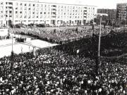 Aspect din timpul vizitei conducătorilor de partid şi de stat în regiunea Galaţi (Galaţi)