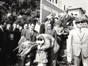 Aspect din timpul vizitei conducătorilor de partid şi de stat în regiunea Galaţi (Tecuci)