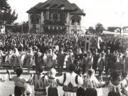 Aspect din timpul vizitei conducătorilor de partid şi de stat în regiunea Galaţi (Focşani)