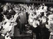 Aspect din timpul vizitei conducătorilor de partid şi de stat în regiunea Galaţi (Fabrica de Confecţii Focşani)