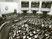 Aspect de la lucrările sesiunii a VIII-a a celei de a şaptea legislaturi a Marii Adunări Naţionale.(21.XII.1978)