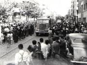 Bulevardul Carol. Intrarea Armatei Sovietice în Bucureşti.