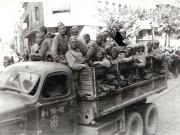 Întâlnirea cu Armata Roşie în Bucureşti (Bulevardul Carol).