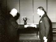 Prezentarea scrisorilor de acreditare de către Ioanis Christos Combiotis, ambasadorul Greciei la Bucureşti(31 I 1967)