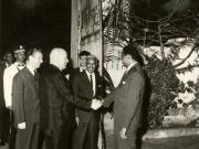 Aspect din timpul vizitei întreprinsă în Somalia, la invitaţia preşedintelui Aden Abdulla Osman, de către preşedintele Consiliului de Stat al R.S. România, Chivu Stoica. (9 – 11 II 1967)