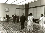 Prezentarea scrisorilor de acreditare de către ambasadorul extraordinar şi plenipotenţiar al Republicii Ghana în R.S. România, K.D. Gwira(20 II 1967)