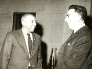Aspect de la sosirea directorului general al Institutului Naţiunilor Unite pentru cercetări în domeniul formării cadrelor G. D’Arboussier. (12 III 1967)