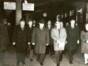 Aspect de la sosirea delegaţiei Partidului Socialist Arab Baas, condusă de Mohamad Ali Haidar, secretar pentru regiunea Hamu (Siria) (14 III 1967)