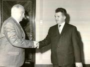 Nicolae Ceauşescu, secretar general al Partidului Comunist Român l-a primit pe Luigi Longo, secretar general al Partidului Comunist Italian. (1 IV 1967)