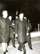 Corneliu Mănescu şi ministrul Afacerilor Externe al Republicii Irak, Adnan al Pachachi, la aeroportul Băneasa. (26 IV 1967)
