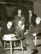 Delegaţia Partidului Socialist Francez (S.F.I.O.) vizitează Muzeul de Istorie a Partidului Comunist, a Mişcării Revoluţionare şi Democratice din România(30 IV 1967)