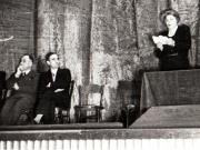 Gheorghe Gheorghiu-Dej în prezidiul Adunării festive de la Opera Română, cu prilejul zilei de 7 noiembrie 1944 (1944 noiembrie 7).