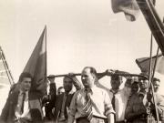 Aspect de la mitingul organizat în Capitală cu prilejul întâmpinării unor unităţi ale armatei sovietice aflate în trecere spre frontul antihitlerist.  (30.08.1944)