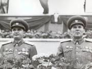 Bucureşti, Piaţa Aviatorilor, 1 mai 1953. Aspect de la tribuna oficială cu prilejul sărbătoririi Zilei Internaţionale a Oamenilor Muncii. (1 mai 1953)