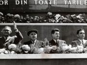 Bucureşti, Piaţa Aviatorilor, 1 mai 1954. Aspecte de la tribuna oficială, cu prilejul sărbătoririi Zilei Internaţionale a Oamenilor Muncii.(1 mai 1954)