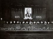 Bucureşti, 22 aprilie 1955. 85 de ani de la naşterea lui V.I. Lenin. (Aspect de la prezidiul adunării). (22 aprilie 1955)