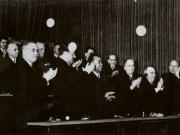 Aspect de la prezidiul celui de al VII-lea Congres al P.C.R. Bucureşti. Sala Ateneului Republicii Socialiste România, decembrie 1955. (dec. 1955)