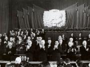 Bucureşti, decembrie 1955. Aspecte din timpul desfăşurării lucrărilor celui de al VII-lea Congres al P.C.R. (dec. 1955)