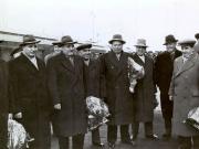 Bucureşti, 8 februarie 1959. Sosirea în ţară a delegaţiei P.C.R., care a participat la lucrările celui de al XXI-lea Congres al P.C.U.S. (8 febr. 1959)