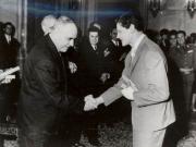 Bucureşti, Piaţa Aviatorilor, 1 mai 1962. Aspect din timpul sărbătoririi Zilei internaţionale a muncii. (tribuna oficială) (1 mai 1962)