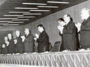 Mai 1964, Bucureşti. Conducători de partid şi de stat în loja oficială la spectacolul de gală prezentat de Comedia Franceză. (Mai 1964)