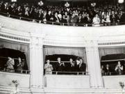 Bucureşti, iunie 1964. Adunarea solemnă, cu prilejul comemorării a 75 de ani de la moartea lui Mihai Eminescu. (iunie 1964)