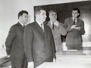 Piteşti, februarie 1965. Nicolae Ceauşescu în vizită de lucru la Institutul Pedagogic de 3 ani. (febr.1965)