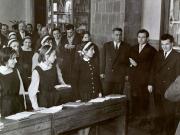 Februarie 1965. Nicolae Ceauşescu vizitează liceul „Nicolae Bălcescu” din Piteşti. (febr.1965)