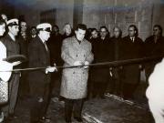Nicolae Ceauşescu şi alţi conducători de partid şi de stat la Piteşti, cu prilejul vizitării Hidrocentralei de pe Argeş (inaugurarea) şi a altor obiective. (1966)
