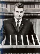 Nicolae Ceauşescu expunând Raportul C.C. al P.C.R. la al X-lea Congres al P.C.R. (6-12 august 1969)