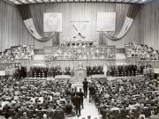 Congresul al X-lea al P.C.R. (În faţa tribunii vechi militanţi ai Partidului Comunist Român). (6-12 august 1969)