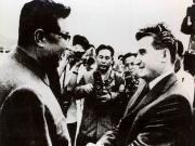 Nicolae Ceauşescu şi Kim Ir Sen cu prilejul vizitei delegaţiei de partid şi guvernamentale în R.P.D. Coreea. (15 iunie 1971)