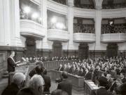 Aspecte de la alegerea primului preşedinte al R.S.R., Nicolae Ceauşescu, secretar general al P.C.R. (29 apr.1974)