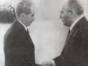 Întâlnirea la Moscova dintre Nicolae Ceauşescu – secretar general al P.C.R. şi Mihail Sergheevici Gorbaciov – secretar general al C.C. al P.C.U.S. (1985)