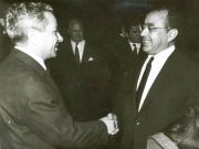 Iosif Banc, vicepreşedintele Consiliului de Miniştri şi Mohammed Jeddi, subsecretarul de stat pentru agricultură al Tunisiei. (18 mai 1967)
