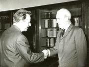 Petre Blajovici, vicepreşedintele Consiliului de miniştri, a primit pe sir Alexander Mac Tarquhor, subsecretar O.N.U. (24 mai 1967)