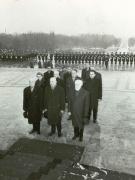 Emil Bodnăraş, Chivu Stoica, Ştefan Voitec şi alţi conducători de partid şi de stat la comemorarea a 10 ani de la moartea dr. Petru Groza. (7 ianuarie 1968)