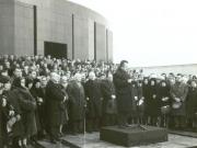 Funeraliile lui Ion Gh. Olteanu (Iancu), vechi militant al mişcării muncitoreşti din România. (17 ianuarie 1968)