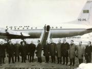 Înapoierea de la Roma a delegaţiei guvernamentale a României, în frunte cu Ion Gh. Maurer, care a făcut o vizită oficială în Italia, la invitaţia premierului Aldo Moro. (ianuarie 1968)