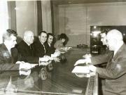 Ali Yata, secretar general al Partidului Comunist Marocan poartă convorbiri cu Nicolae Ceauşescu. (7 februarie 1968)
