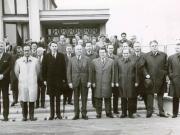 Ion Gh. Maurer şi Corneliu Mănescu, pe aeroportul Băneasa, înaintea plecării spre Stockholm, într-o vizită oficală în Suedia. (8 aprilie 1968)