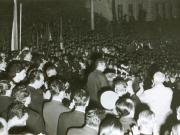 Aspect din timpul mitingului organizat cu prilejul vizitei conducătorilor de partid şi de stat în Odorheiul Secuiesc. (27 august 1944)
