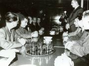 Primirea de către Nicolae Ceauşescu, împreună cu Paul Niculescu Mizil, a lui Gian Carlo Pajetta, membru al Biroului Politic şi al Direcţiunii Partidului Comunist Italian, care a făcut o vizită în România. (7 septembrie 1968)