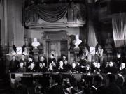 Aspecte din timpul lucrărilor Primului Congres General al Sindicatelor Unite. Din prezidiu fac parte Gh. Gheorghiu Dej, P. Groza ş.a.(20-30 ianuarie 1945, Sala Marii Adunări Naţionale) (Lucreţiu Pătrăşcanu, Romulus Zăroni).( ianuarie 1945)