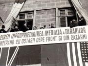 Gh. Gheorghiu Dej, vorbind la marea adunare populară din Piaţa Naţiunii, cheamă oamenii muncii la lupta pentru aplicarea în practică a programului de guvernare al F.N.D.(13 februarie 1945)