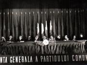 Aspect de la prezidiul Conferinţei Naţionale a Partidului care şi-a desfăşurat lucrările în aula liceului ”Mihai Viteazul” din Bucureşti (Constanţa Crăciun, Miron Constantinescu, C. Pârvulescu, V.Luca, L.Pătrăşcanu, Ana Pauker, Teohari Georgescu, Olimpia Ţenescu).(17- 21 octombrie1945)