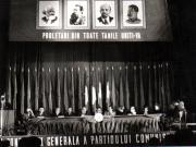 Aspect de la prezidiul Conferinţei Naţionale a Partidului care şi-a desfăşurat lucrările în aula liceului ”Mihai Viteazul” din Bucureşti (Constanţa Crăciun, Miron Constantinescu, C. Pârvulescu, V.Luca, Lucreţiu Pătrăşcanu, Ana Pauker, Teohari Georgescu).(17- 21 octombrie1945)